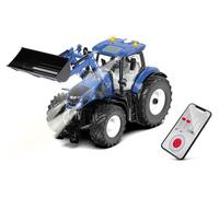 siku 6797, Tracteur New Holland T7,315 Avec Chargeur Frontal, Bleu, Métal/Plastique, 1:32, Commandé, Sans Télécommande, Commande Par Application Possible