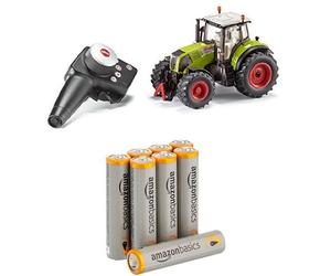 Siku - 6882 - Radio Commande - Camion - Coffret Tracteur Claas Axion 850 Avec Télécommande Infrarouge + piles AAA Amazon Basics