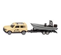 SIKU "BLISTER Land Rover Defender ""Safari"" avec bateau, Modèle réduit de voiture"