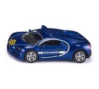 siku 1541, Voiture de Police Bugatti Chiron, Bleue, Métal/plastique, Pneus en Caoutchouc, Capot ouvrable