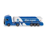 Siku Camion-citerne 1626 – Métal/Plastique Bleu/Blanc, Logo ARAL, Pneus caoutchouc, Jouet enfant