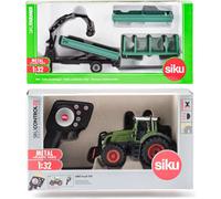 SIKU Control - RC tracteur Fendt 939 avec chauffeur + remorque verte Oehler 1:32