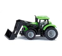 SIKU , Tracteur Deutz-Fahr avec Chargeur Frontal, métal/plastique, vert, Chargeur Frontal mobile, Cabine amovible,
