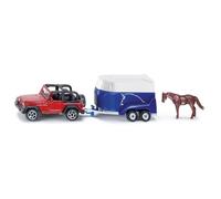 Siku Jeep avec Remorque à Chevaux