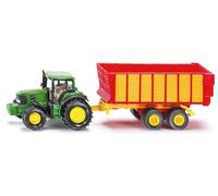 SIKU JOHN DEERE AVEC REMORQUE D'ENSILAGE en jouet