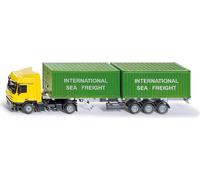 Camion avec Conteneurs - SIKU - Véhicule Miniature - Mixte - Vert et Multicolore - A partir de 3 ans