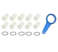 Siku Lot de 10 filtres à fioul 50-70 µm en forme d'étoile avec clé à filtre Afriso