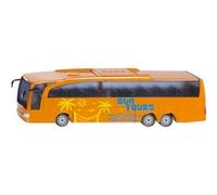 Siku Autocar longue distance Mercedes‑Benz 3738 – 1:50, orange, métal/plastique, éléments mobiles