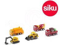 Siku NO.6283 1:87 Echelle Ensemble Cadeau - 5 Camions Pelleteuse Chargeur Dicast