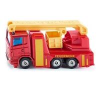 siku 1080, Camion Pompiers à Bras Élévateurs Articulés, Rouge/jaune, Plate-forme élévatrice de sauvetage pliable, Nacelle pivotante