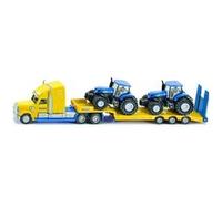 siku 1805, Camion avec Tracteurs New Holland, 1:87, Métal/plastique, Jaune/bleu, Compatible avec les modèles siku de la même échelle