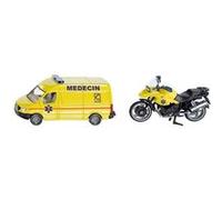 Siku set ambulance 8,2 cm acier jaune/bleu 2 pièces (1654003) Bleu G