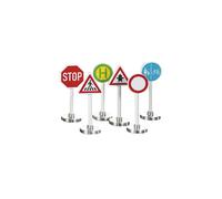 siku 0857, Set panneaux de signalisation, 6 pièces, Métal/plastique, Multi couleurs, Intégration dans les univers SIKU