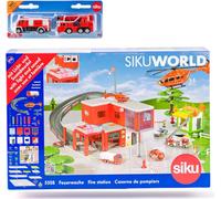 SIKU World - caserne de pompiers avec camions de pompiers