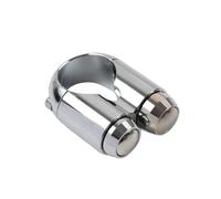 SIKUAI Interrupteur de commande de guidon de moto 1" 25 mm, klaxon, clignotant, feu (2 boutons) pour Acier inoxydable universel chromé