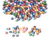 Sikweny 100 Pièces 10mm Perle pour Bracelet Beads Perles de Rocaille