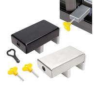 Sikweny 2 Pièces Verrou Baie Coulissante avec 3 Clés Bloque Porte Coulissante Acier Inoxydable Bloc Fenetre Réglable Verrou Fenetre pour Portes Balcon Uisine Salle Bain D'armoire