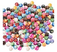 Sikweny 60 Pièces 12mm Perle pour Bracelet Beads Perles de Rocaille de Rondes Acrylique Friendship Bracelet Kit Racelet DIY Adulte pour Fabrication Bijoux Collier Boucle D'oreille Fêtes Vacances
