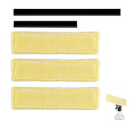 Sikweny Nettoyeur Vitre 3 Pièces Chiffons Microfibre pour Wv2 Wv5 Et 2 Pièces Remplacement de La Raclette Lave-Vitre Avec Raclette Silicone Brosse Microfibre Raclette à Vitre Professionnelle