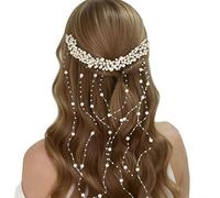 Sikweny Pince Cheveux Mariage Style Ethnique Barrette Cheveux Femme Éléments À Franges Pince Bijoux Réglage De La Tension Motif Perlé pour Voyage Photographie Mariage Banquet Célébration