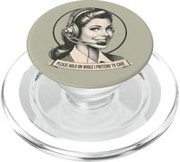 s'il Te plaît, attends Pendant Que Je Fais Semblant de m'occuper d'une Femme au téléphone PopSockets PopGrip pour MagSafe