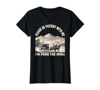 s'il Te plaît, sois Patient avec Moi, C'est Un drôle d'anniversaire des années 1900 T-Shirt Graphique avec Valeur, Femme, Noir, M