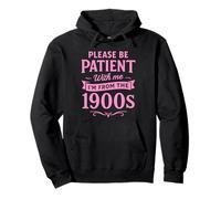 s'il Te plaît, sois Patient avec Moi, Je Viens des années 1900. Funny Pink UNC. Sweat à Capuche