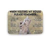 s'il Te Plaît, Souviens-Toi du Chat Paillasson Exterieur Durable Tapis De Bain Imperméable Paillasson pour Couloir Extérieur Chambre 40 X 60Cm