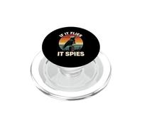 s'il Vole, il espionne Crow Surveillance Bird Retro Conspiracy PopSockets PopGrip pour MagSafe