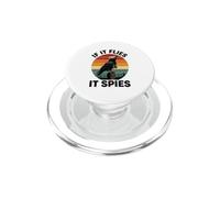 s'il Vole, il espionne Crow Surveillance Bird Retro Conspiracy PopSockets PopGrip pour MagSafe
