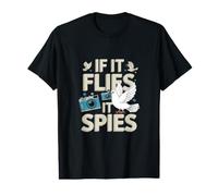 s'il Vole, il espionne Une drôle de théorie du Complot sur Les Pigeons T-Shirt Graphique avec Valeur
