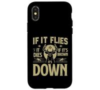 s'il Vole, il Meurt s'il est Brun Son Duvet Chasse Coque pour iPhone X/XS