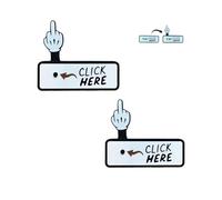 s'il Vous plaît Le Bouton de Surprise Cliquez Ici - Cadeau de bâillon hilarant, drôle de Farce du Majeur Pop-up Dérif Cadeau, Roman optimiste et positives décor d'émotions (2pcs)