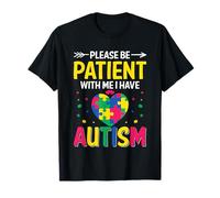 S'il vous plaît soyez patient J'ai de l'autisme Enfants Fils Fille Autisme T-Shirt