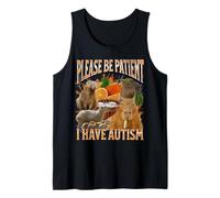 S'il vous plaît, soyez patient, je suis autiste Funny Capybara Meme Bootleg Débardeur
