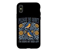 s'il Vous plaît, taisez-Vous, j'utilise l'application My Bird, Backyard Birdwatching Coque pour iPhone X/XS