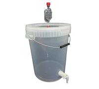 sil2018 Récipient de fermentation complet de 25 l, seau de fermentation, seau en plastique, avec robinet et joint