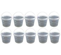 sil2018 Seau de 10 litres avec couvercle transparent empilable en plastique pour aliments et liquides - Lot de 10