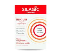 SILAGIC - Glucosamine, Chondroïtine, Manganèse & Silicium Organique - 3 en 1 : Articulations, Mobilité & Capital Osseux - Fabriqué en France - 30 Comprimés
