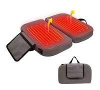 Silaire de siège chauffé Coussin USB Portable de stade chauffé avec poignée, 3 modes chauffage Bleacher pliable pour le camping, pêche sans gris banque d'alimentation