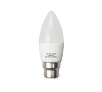 SILAMP Ampoule LED B22 6W 220V C37 180° - Blanc Chaud 2300K - 3500K