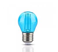 SILAMP Ampoule LED E27 Filament 2W G45 Bleu