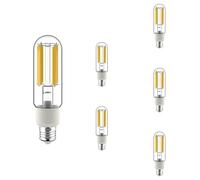 SILAMP Ampoule LED Éclairage Public E27 18W 2700lm (Pack de 6) - Blanc Chaud 2300K - 3500K