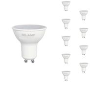 SILAMP Ampoule LED GU10 8W 220V (Pack de 10) - Blanc Froid 6000K - 8000K