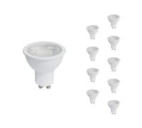 SILAMP Ampoule LED GU10 8W 220V PAR16 COB (Pack de 10) - Blanc Chaud 2300K - 3500K