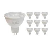 SILAMP Ampoule LED GU5.3 / MR16 12V 8W SMD 80° (Pack de 10) - Blanc Chaud 2300K - 3500K