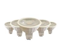 SILAMP Ampoule LED GU5.3 / MR16 12V 8W SMD 80° (Pack de 5) - Blanc Chaud 2300K - 3500K