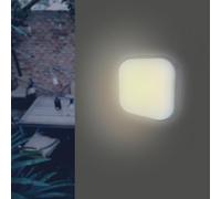 SILAMP Applique LED Murale 20W Blanche Carré IP65 - Blanc Neutre 4000K - 5500K