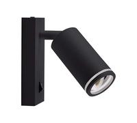 SILAMP Applique Murale Noire avec Interrupteur pour Ampoule GU10