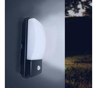 SILAMP Applique Murale Noire Extérieure LED IP65 20W avec Détecteur de Mouvement - Blanc Froid 6000K - 8000K